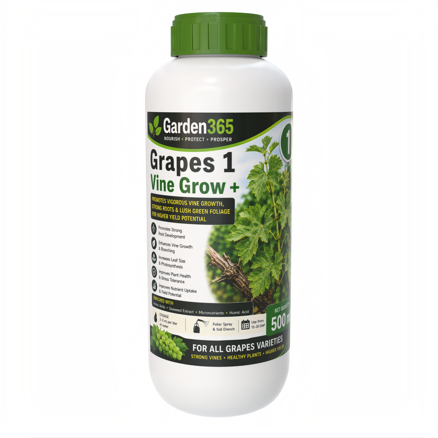 Grapes Yield Booster Kit – Grapes 1 Vine Grow+ | Grapes 2 BerrySet+ | Grapes 3 YieldMax+ for Higher Yield, Better Berry Size, Improved Sweetness & Premium Grape Quality