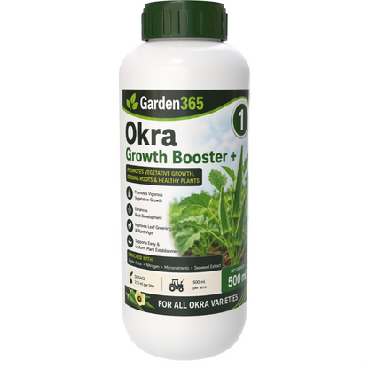 Okra Yield Booster Kit – Okra 1 Growth Booster+ | Okra 2 Flower Boost+ | Okra 3 Yield Max+ for Higher Yield, Better Pod Size, Improved Quality & Maximum Productivity