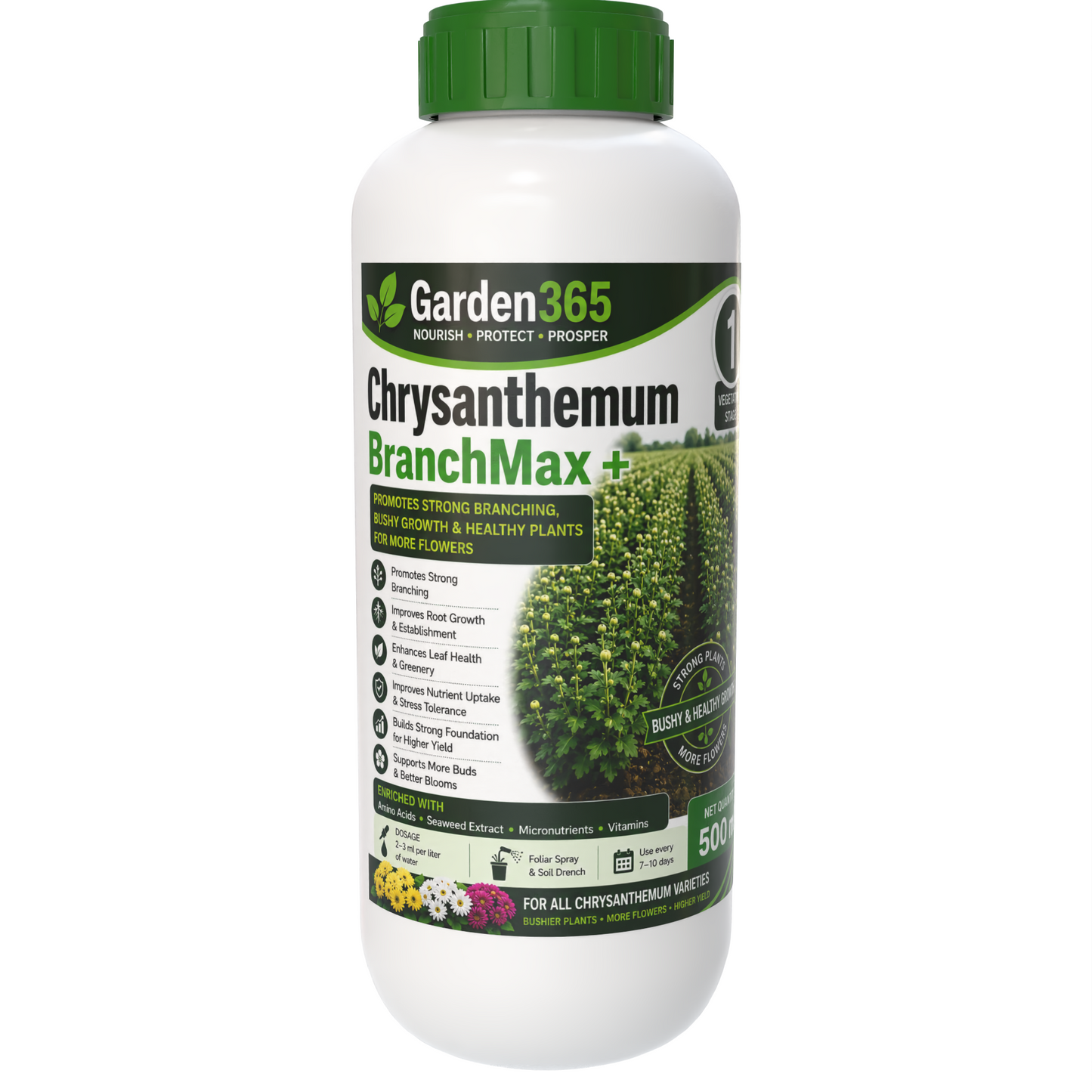 Chrysanthemum Yield Booster Kit – Chrysanthemum 1 BranchMax+ | Chrysanthemum 2 FlowerSet+ | Chrysanthemum 3 YieldMax+ for Higher Flower Yield, Better Bloom Size & Premium Flower Quality