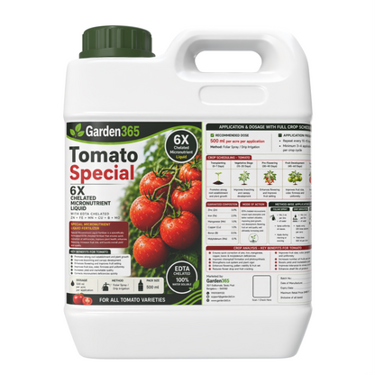 Tomato Special – 6X Chelated Micronutrient Liquid with EDTA Chelated Zn + Fe + Mn + Cu + B + Mo for Strong Growth, Better Flowering, Improved Fruit Set, Higher Yield & Quality