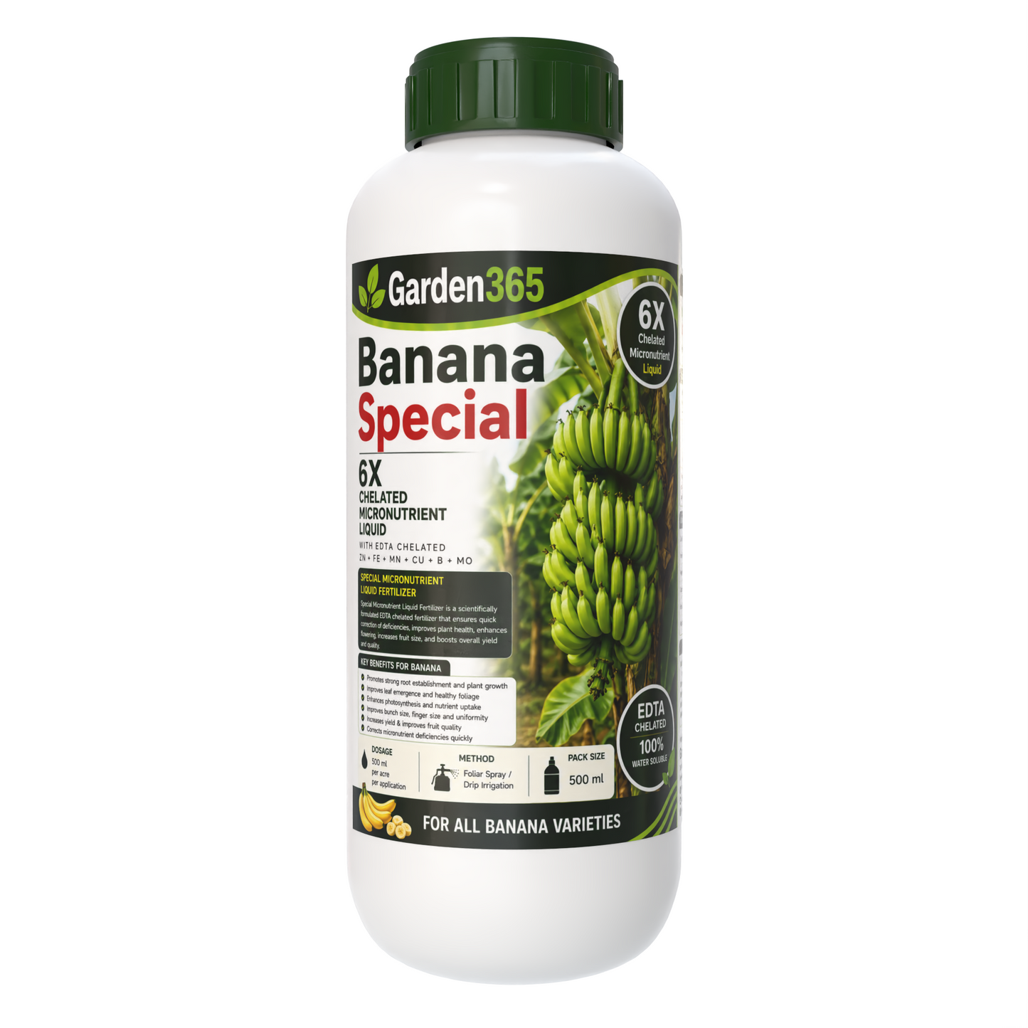 Banana Special Micronutrient Fertilizer  (केला | ಬಾಳೆಹಣ್ಣು | అరటి | வாழைப்பழம் | വാഴപ്പഴം)  EDTA Chelated 100% Water Soluble Fertilizer – 400g per Acre