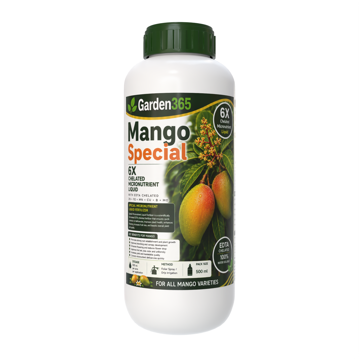 Mango Special Micronutrient Fertilizer  (आम | ಮಾವು | మామిడి | மாம்பழம் | മാമ്പഴം)  EDTA Chelated 100% Water Soluble Fertilizer – 400g per Acre