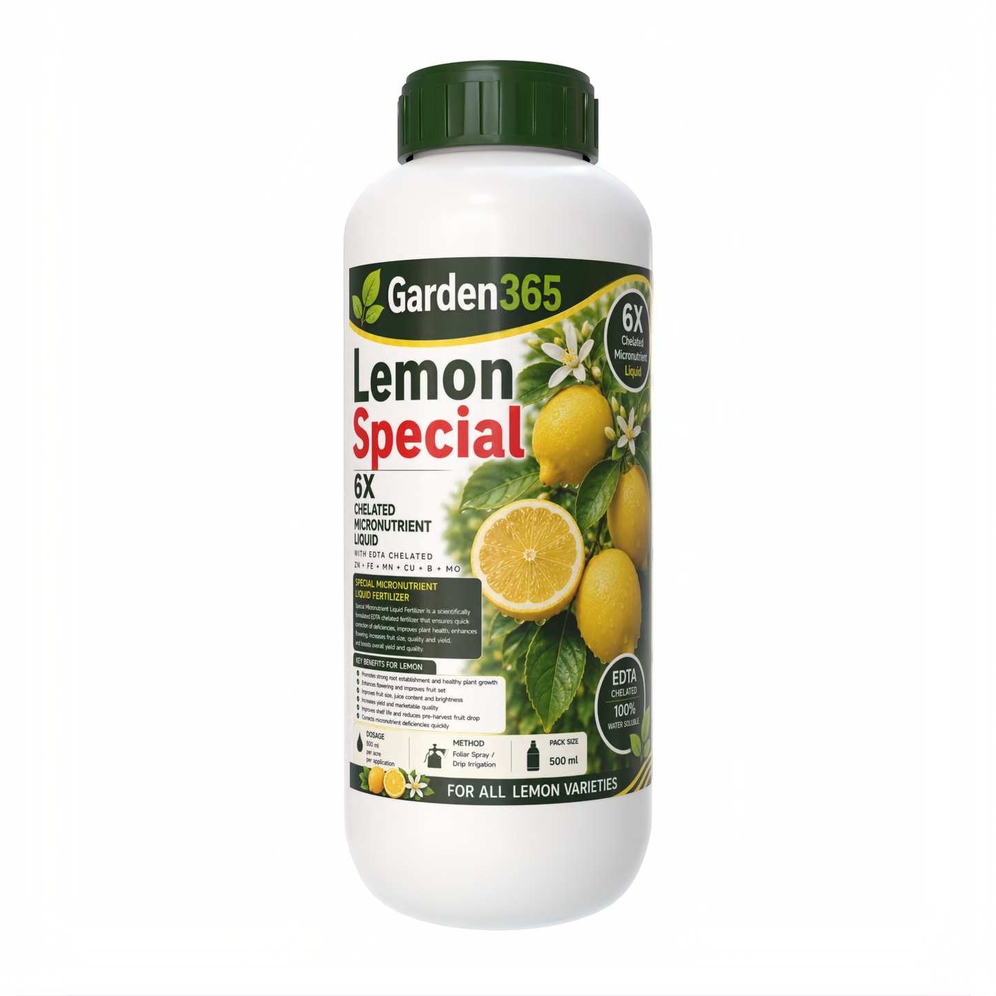 Lemon Special Micronutrient Fertilizer  (नींबू | ನಿಂಬೆ | నిమ్మకాయ | எலுமிச்சை | നാരങ്ങ)  EDTA Chelated 100% Water Soluble Fertilizer – 400g per Acre