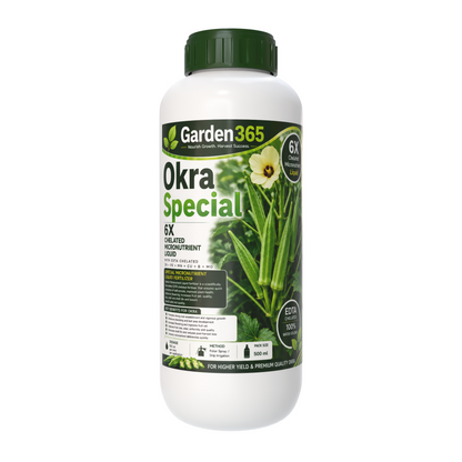 Okra Special Micronutrient Fertilizer  (भिंडी | ಬೆಂಡೆಕಾಯಿ | బెండకాయ | வெண்டைக்காய் | വെണ്ടക്ക)  EDTA Chelated 100% Water Soluble Fertilizer – 400g per Acre