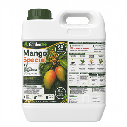 Mango Special Micronutrient Fertilizer  (आम | ಮಾವು | మామిడి | மாம்பழம் | മാമ്പഴം)  EDTA Chelated 100% Water Soluble Fertilizer – 400g per Acre