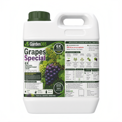 Grapes Special Micronutrient Fertilizer  (अंगूर | ದ್ರಾಕ್ಷಿ | ద్రాక్ష | திராட்சை | മുന്തിരി)  EDTA Chelated 100% Water Soluble Fertilizer – 400g per Acre