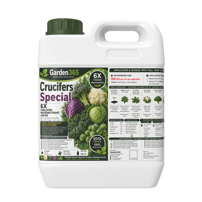 Crucifers Special – 6X Chelated Micronutrient Liquid with EDTA Chelated Zn + Fe + Mn + Cu + B + Mo for Better Head Formation, Size, Density & Higher Yield