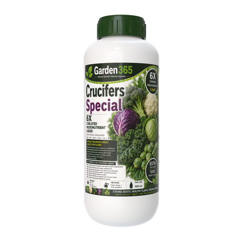 Crucifers Special – 6X Chelated Micronutrient Liquid with EDTA Chelated Zn + Fe + Mn + Cu + B + Mo for Better Head Formation, Size, Density & Higher Yield