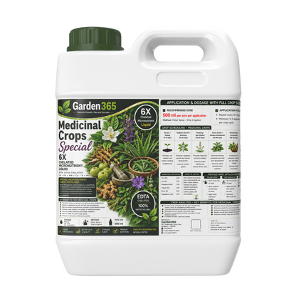 Medicinal Crops Special – 6X Chelated Micronutrient Liquid with EDTA Chelated Zn + Fe + Mn + Cu + B + Mo for Better Growth, Active Phytochemical Content, Biomass, Quality & Higher Yield