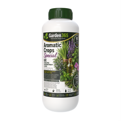 Aromatic Crops Special – 6X Chelated Micronutrient Liquid with EDTA Chelated Zn + Fe + Mn + Cu + B + Mo for Higher Essential Oil Content, Aroma, Quality & Yield