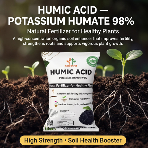 Humic Shiny flakes 98% Pottassium Humate | Natural Soil Conditioner for Healthy Plant Growth