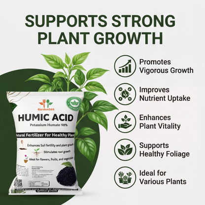 Humic Shiny flakes 98% Pottassium Humate | Natural Soil Conditioner for Healthy Plant Growth