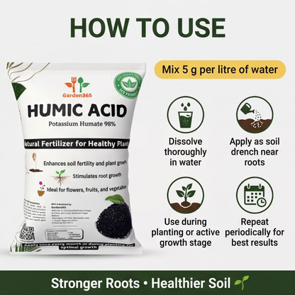 Humic Shiny flakes 98% Pottassium Humate | Natural Soil Conditioner for Healthy Plant Growth