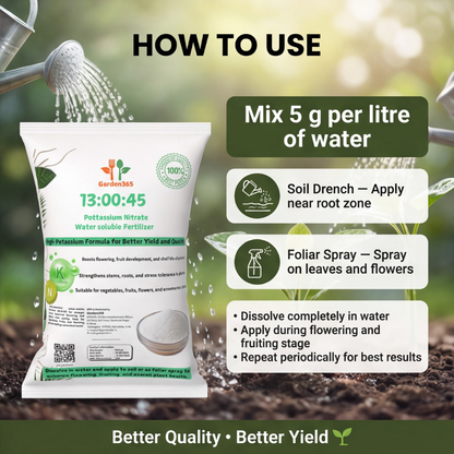 13-00-45 Potassium Nitrate (MOP) – Water-Soluble Fertilizer for Plants