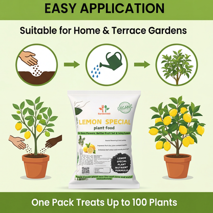 Lemon Special Plant Food – Growth & Fruit Booster for Healthy Plants, More Flowers & Juicy Fruits (Apply Up to 100 Plants / Times)