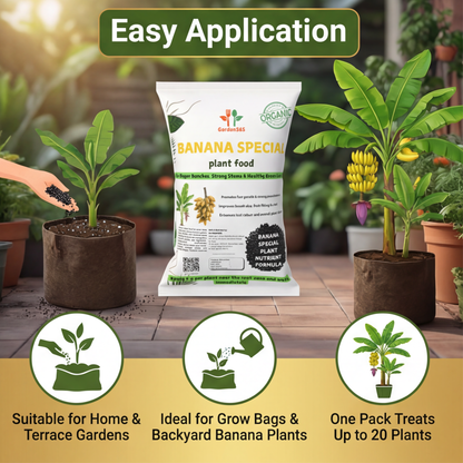 Banana Special Plant Food – Growth & Bunch Booster for Strong Plants, Bigger Bunches & Higher Yield (Apply Up to 20 Plants)