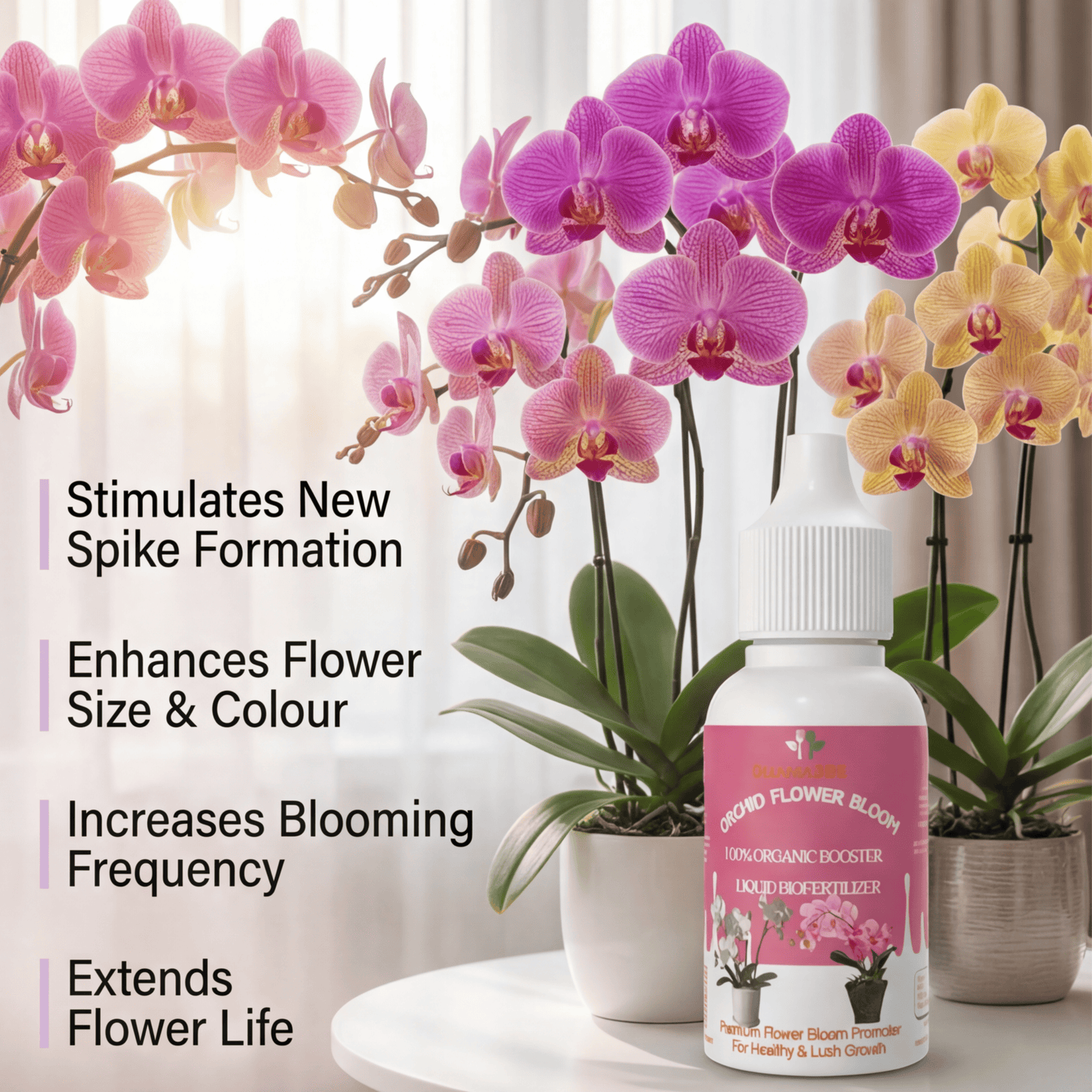 Orchid Flower Bloom – Organic Bio Fertilizer for Orchid 50 ml | Makes upto 10 Ltr