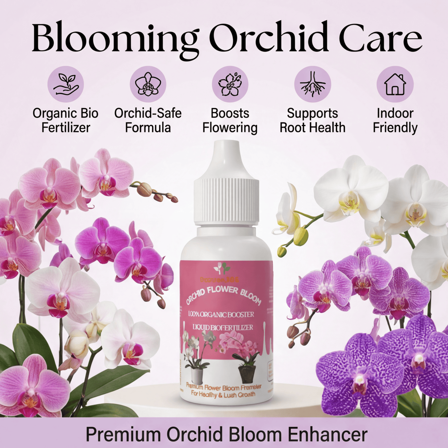 Orchid Flower Bloom – Organic Bio Fertilizer for Orchid 50 ml | Makes upto 10 Ltr