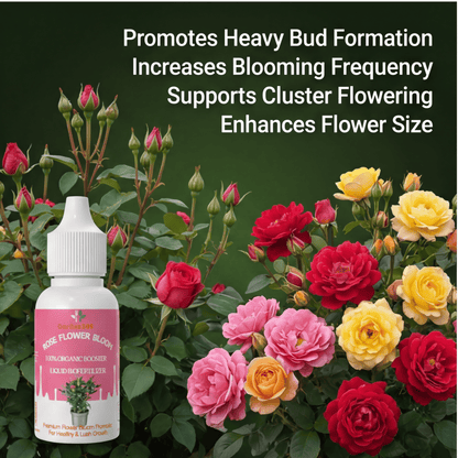 Rose Flower Bloom – Organic Bio Fertilizer for Rose 50 ml | Makes upto 10 Ltr