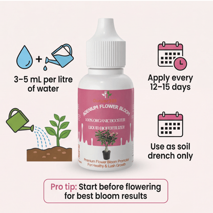 Adenium Flower Bloom – Organic Bio Fertilizer for Adenium 50 ml | Makes upto 10 Ltr