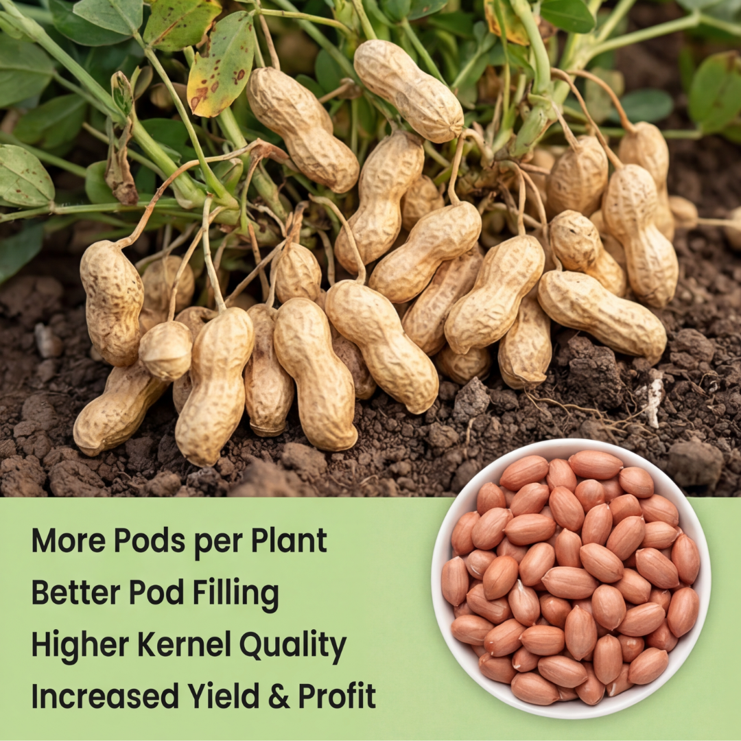 Groundnut Special Micronutrient Fertilizer  (मूंगफली | ಕಡಲೆಕಾಯಿ | వేరుసెనగ | நிலக்கடலை | നിലക്കടല)  EDTA Chelated 100% Water Soluble Fertilizer – 400g per Acre