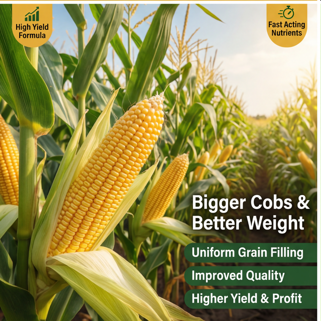 Maize Special Micronutrient Fertilizer  (मक्का | ಮೆಕ್ಕೆಜೋಳ | మొక్కజొన్న | மக்காச்சோளம் | മക്കച്ചോളം)  EDTA Chelated 100% Water Soluble Fertilizer – 400g per Acre