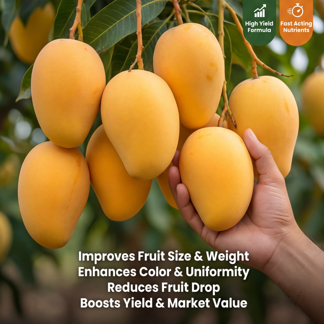 Mango Special Micronutrient Fertilizer  (आम | ಮಾವು | మామిడి | மாம்பழம் | മാമ്പഴം)  EDTA Chelated 100% Water Soluble Fertilizer – 400g per Acre