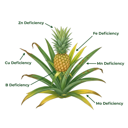 Pineapple Special Micronutrient Fertilizer  (अनानास | ಅನಾನಸ್ | అనాసపండు | அன்னாசி | അനാനാസ്)  EDTA Chelated 100% Water Soluble Fertilizer – 400g per Acre