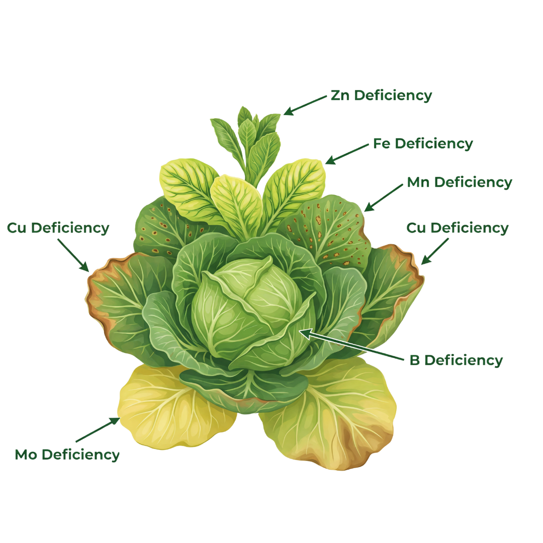 Cabbage Special Micronutrient Fertilizer  (पत्ता गोभी | ಎಲೆಕೋಸು | క్యాబేజీ | முட்டைக்கோஸ் | കാബേജ്)  EDTA Chelated 100% Water Soluble Fertilizer – 400g per Acre