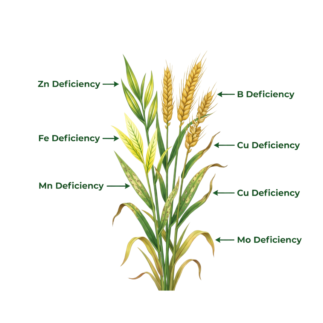 Wheat Special Micronutrient Fertilizer  (गेहूं | ಗೋಧಿ | గోధుమ | கோதுமை | ഗോതമ്പ്)  EDTA Chelated 100% Water Soluble Fertilizer – 400g per Acre