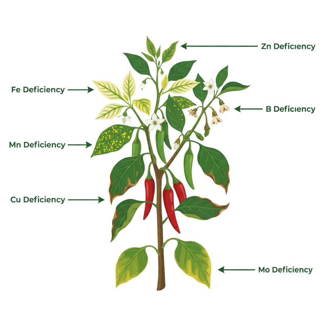 Chilli Special Micronutrient Fertilizer  (मिर्च | ಮೆಣಸಿನಕಾಯಿ | మిరపకాయ | மிளகாய் | മുളക്)  EDTA Chelated 100% Water Soluble Fertilizer – 400g per Acre