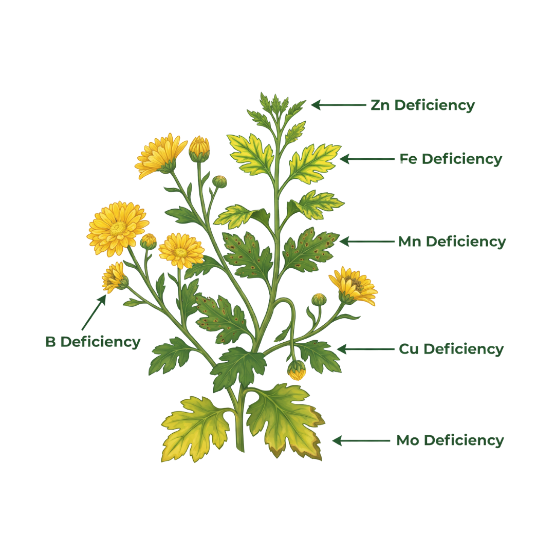 Chrysanthemum Special Micronutrient Fertilizer  (गुलदाउदी | ಚಂಡು ಹೂವು | చామంతి | செம்பருத்தி / க்ரிசாந்தமம் | ശെവന്തി)  EDTA Chelated 100% Water Soluble Fertilizer – 400g per Acre