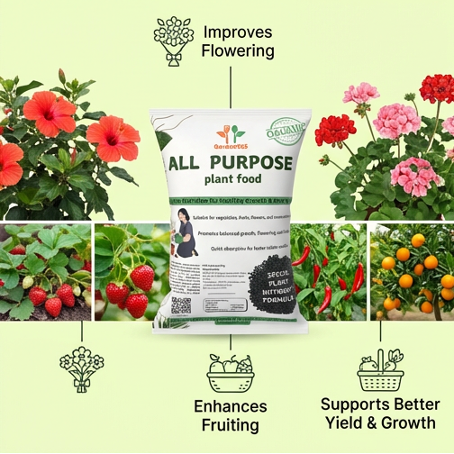 All Purpose Plant Food – Suitable for all Plants  | 100% Organic | Apply Up to 100 Plants