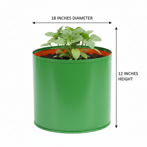 Garden365 HDPE Grow Bag 18x12 | 260 GSM Extra Durable & Reusable for Terrace & Kitchen Gardening