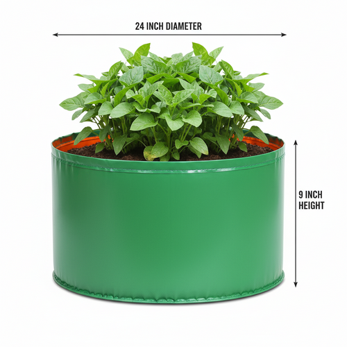 Garden365 HDPE Grow Bag 24x9 | 260 GSM Wide & Shallow Grow Bag for Leafy Greens